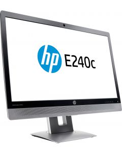 HP EliteDisplay E240c 24 inch Webcam Monitor | Full HD 1920 x 1080 | Ingebouwde Speakers | IPS Paneel 60 Hz | Displaypoort - HDMI - VGA