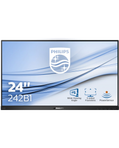 Philips B-line 242B1 24 Inch | 1920 x 1080 Full HD | IPS Paneel | Displayport - HDMI - VGA - DVI | Camera | 75Hz | Zonder Voet