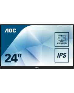 AOC 24P1 24 Inch Full HD | Displayport - HDMI - VGA - DVI | IPS Paneel | 60Hz | 5ms | Gebruikt | Zonder Voet